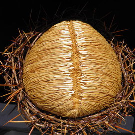 Robert Haifley: 'The Son', 2016 Wood Sculpture, Religious. Artist Description:  Life- Size toothpick sculpture bust of Jesus Christ containing over 45,000 toothpicks. The hair is comprised of over 20,000 flat toothpicks and the beard is comprised of over 5,000 hand stained toothpick tips. This piece took over 3,290- hours to sculpt and construct. It ...