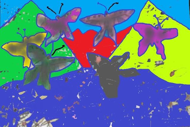 Artist Themis Koutras. 'Bater Flies In Lake' Artwork Image, Created in 2019, Original Computer Art. #art #artist