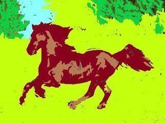 Themis Koutras: 'horse 4', 2020 Computer Art, Animals. welcome to my art studioThese are art done in computer art sold in prints over the net by e mail at a cheep price al for you. ...