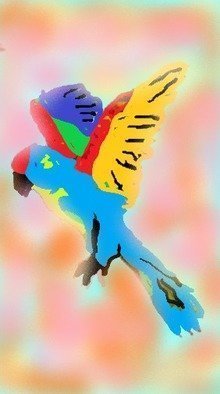 Themis Koutras: 'parrots 10', 2020 Computer Art, Birds. welcome to my art studioThese are art done in computer art sold in prints over the net by e mail at a cheep price al for you. ...
