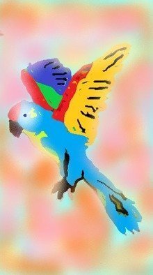 Themis Koutras: 'parrots 11', 2020 Computer Art, Birds. welcome to my art studioThese are art done in computer art sold in prints over the net by e mail at a cheep price al for you. ...