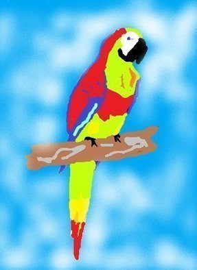 Themis Koutras: 'parrots 4', 2020 Computer Art, Birds. welcome to my art studioThese are art done in computer art sold in prints over the net by e mail at a cheep price al for you. ...