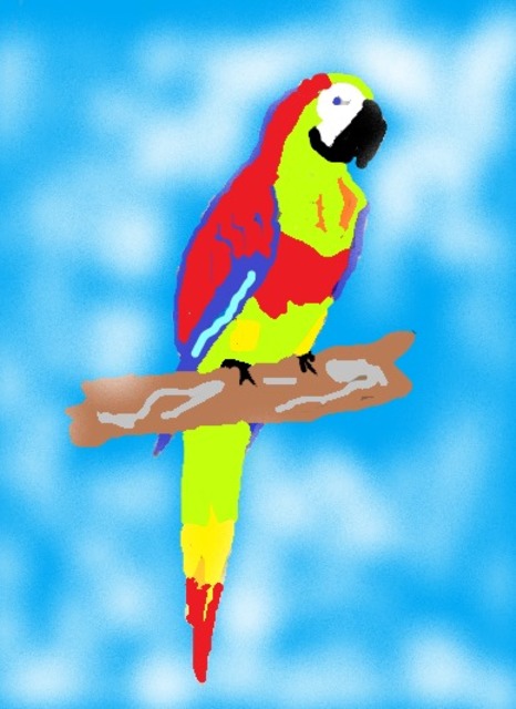 Artist Themis Koutras. 'Parrots 4' Artwork Image, Created in 2020, Original Book. #art #artist