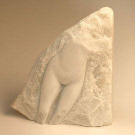 Christopher Stone: 'The Noop', 2008 Stone Sculpture, Abstract Figurative. Artist Description:   A white marble nude    ...