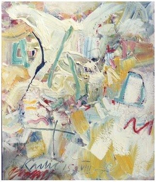 Theo Radic: 'While Listening to Rodrigo Harp Concerto', 1987 Oil Painting, Abstract.   100. 0 ...