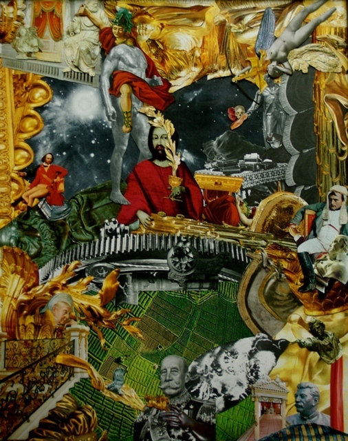 Andrew Mclaughlin  'Iscariot Showers And The Second Coming Of The Last Supper', created in 2011, Original Collage.