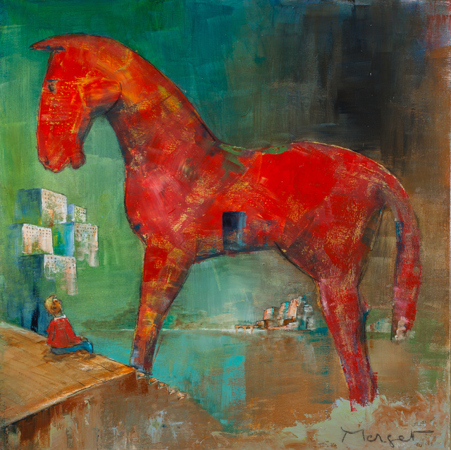 Thierry Merget  'Le Cheval De Troie 2', created in 2015, Original Painting Acrylic.