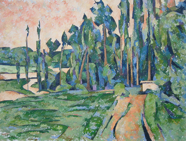 Chris Gould  'Poplars', created in 2006, Original Painting Oil.