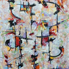 Chris Gould: 'sister1', 2021 Oil Painting, Abstract. Artist Description: the insperation here was my health.a concern forced me to seek another canvas and palet.  ...