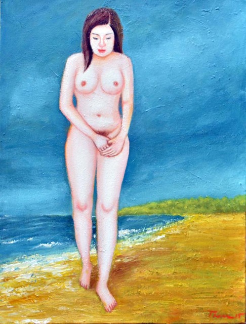 Nguyen Huu Thuan  'ALone', created in 2015, Original Painting Acrylic.