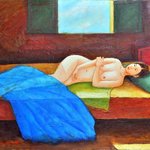 A girl on the bed By Nguyen Huu Thuan