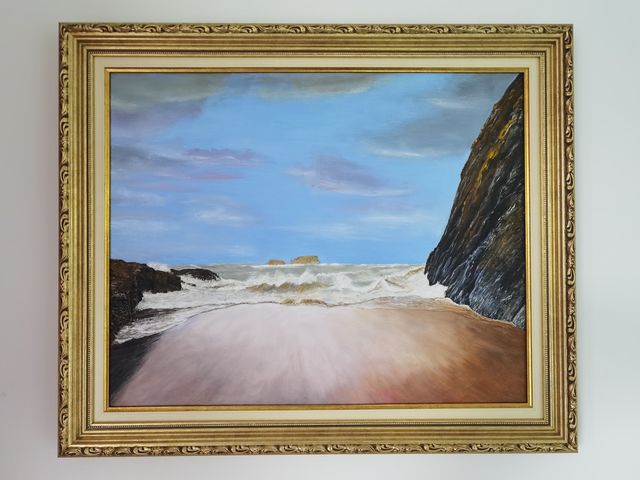Artist Tihomir  Vachev. 'Waves On The Shore' Artwork Image, Created in 2021, Original Painting Oil. #art #artist