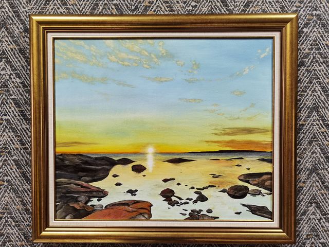 Artist Tihomir  Vachev. 'Sunset In Norway' Artwork Image, Created in 2021, Original Painting Oil. #art #artist