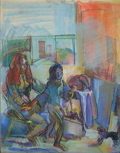 Timothy King  'Play Dress Up', created in 2006, Original Pastel Oil.