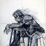 Seated Man bending forward By Timothy King