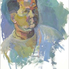 Timothy King: 'Self Portrait', 2006 Tempera Painting, Figurative. 