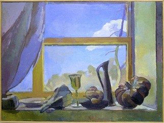 Timothy King: 'Winter Window', 2005 Oil Painting, Still Life. 