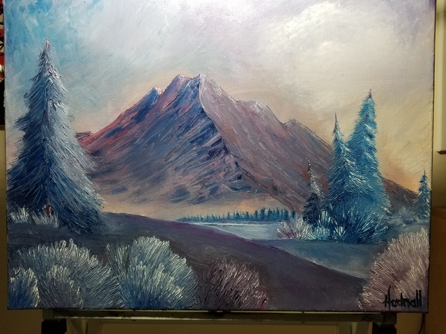 Artist Timothy  Hudnall. 'Purple Mountain Majesty' Artwork Image, Created in 2019, Original Painting Oil. #art #artist