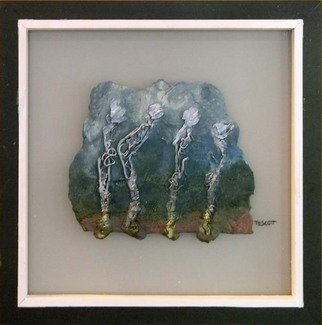 Timothy Scott: 'Plant Forms', 2012 Acrylic Painting, Abstract.     Porcelain and acrylic painting on acrylic sheet         ...