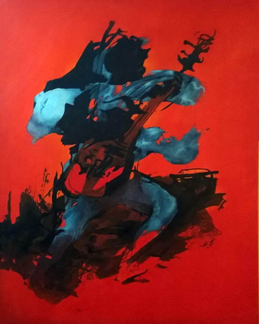 Tirthankar Biswas  'Djentleman', created in 2014, Original Painting Oil.