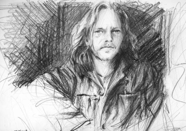 Artist Santiago Londono. 'Eddie Vedder ' Artwork Image, Created in 2006, Original Drawing Other. #art #artist