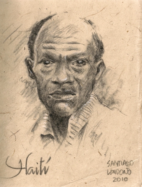 Artist Santiago Londono. 'Man From Haiti' Artwork Image, Created in 2010, Original Drawing Other. #art #artist