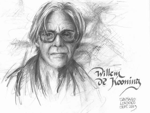 Santiago Londono  'Willem De Kooning', created in 2004, Original Drawing Other.