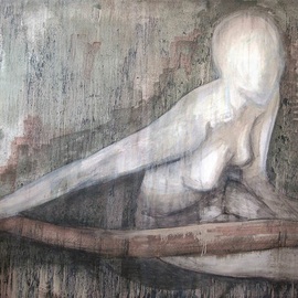 Tiziana Fejzullaj Artwork Nude Forest, 2005 Oil Painting, Nudes