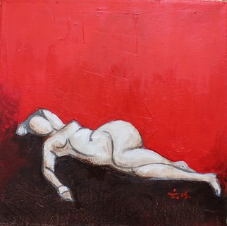 Tiziana Fejzullaj: 'Relaxation', 2015 Oil Painting, nudes. 