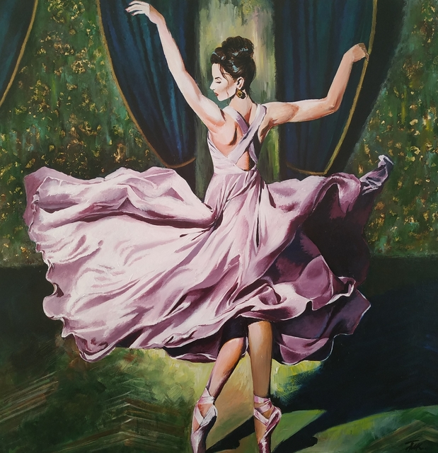 Artist Krisztina T.Molnár. 'Ballet' Artwork Image, Created in 2019, Original Painting Acrylic. #art #artist