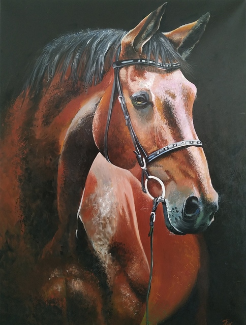 Artist Krisztina T.Molnár. 'Horse' Artwork Image, Created in 2019, Original Painting Acrylic. #art #artist