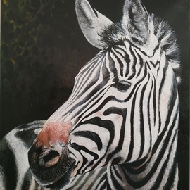 Krisztina T.molnár: 'zebra', 2019 Acrylic Painting, Animals. Artist Description: It is the most skillful hiding animal, the master of covering- up. ...