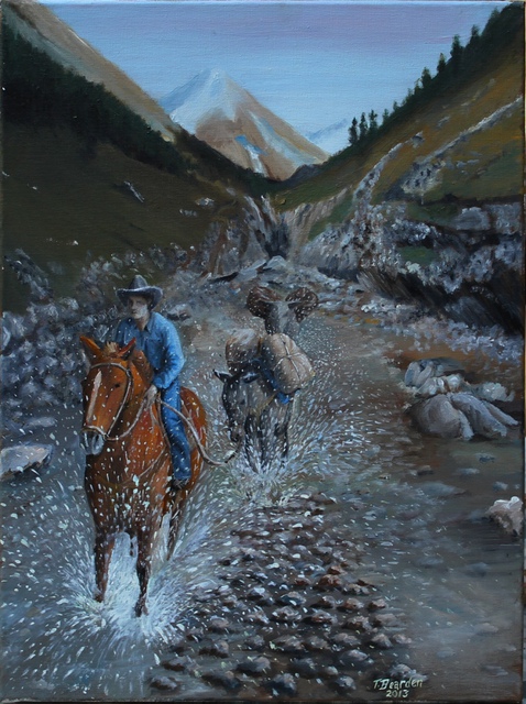 Artist Terry Bearden. 'Riding The Ridge ' Artwork Image, Created in 2013, Original Painting Oil. #art #artist