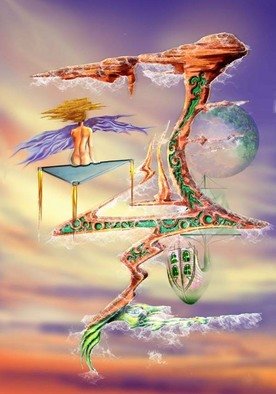 Tolga Ozkan: 'astral', 1996 Computer Art, Surrealism. 