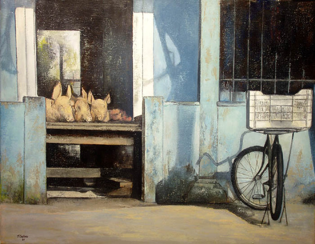 Tomas Castano  'Colmado Old Havana', created in 2007, Original Painting Oil.
