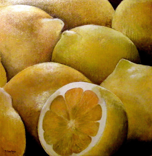 Tomas Castano  'Lemons', created in 2011, Original Painting Oil.