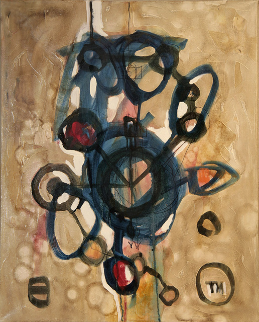 Tomas Mayer  'Relation 15', created in 2009, Original Painting Oil.