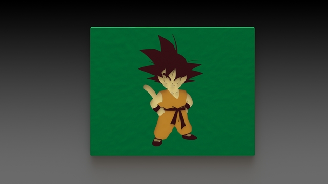 Thomas Greene  'Kid Goku Canvas', created in 2020, Original Metalsmith.
