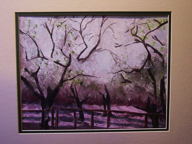 Artist Tom Herrin. 'La Romita Olive Trees' Artwork Image, Created in 2012, Original Watercolor. #art #artist