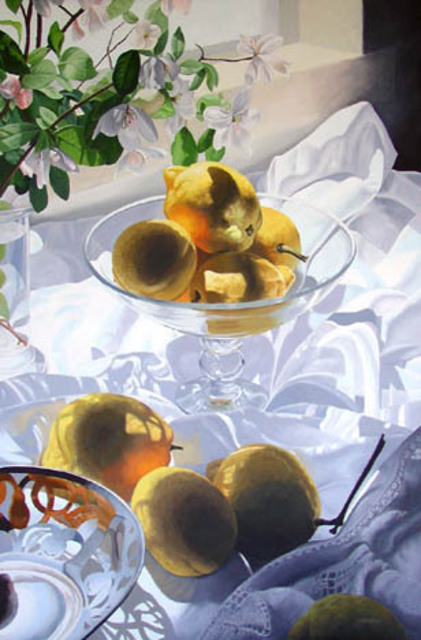 Artist Tony Masero. 'Freshly Picked Lemons' Artwork Image, Created in 2006, Original Painting Oil. #art #artist