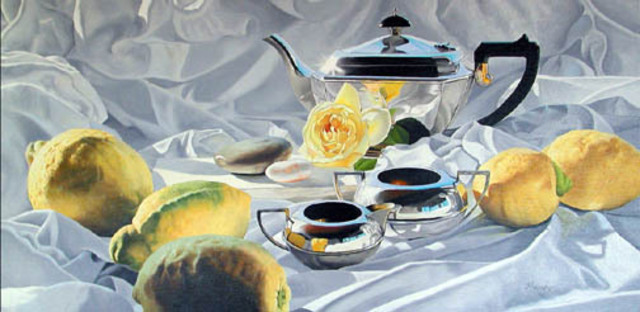 Artist Tony Masero. 'Lemon Tea' Artwork Image, Created in 2006, Original Painting Oil. #art #artist