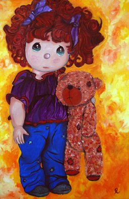 Duta Razvan: ' RUBY AND RUSTY  original oil painting ', 2011 Oil Painting, Children.      ORIGINAL OIL PAINTING ON CANVAS      ...