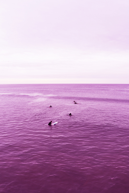 Artist Robert Van Bolderick. 'Venice Beach Purple Sea Ll' Artwork Image, Created in 2018, Original Painting Acrylic. #art #artist