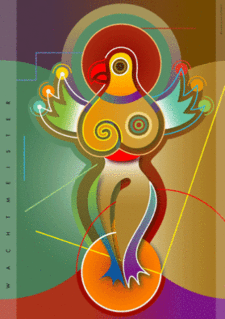 Bernd Wachtmeister  'Wonderbird', created in 2005, Original Digital Art.