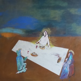 Paulo Medina: 'emmaus', 2021 Acrylic Painting, Religious. Artist Description: This is the time to go back to Emmaus...