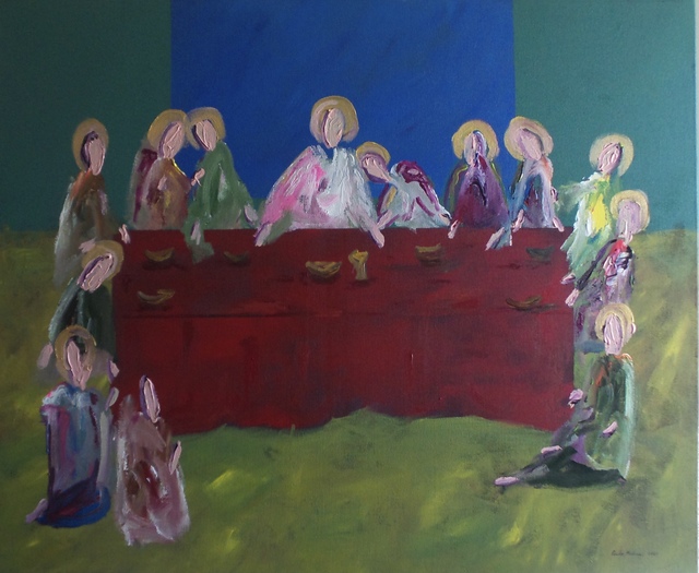 Last Supper Acrylic Painting By Paulo Medina 
