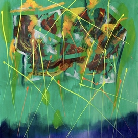 Paulo Medina: 'pluie', 2022 Acrylic Painting, Abstract. Artist Description: lluvia. rain. ...