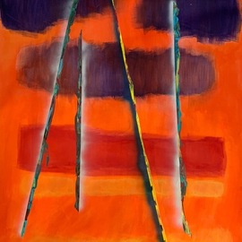Paulo Medina: 'reeds', 2022 Acrylic Painting, Abstract. Artist Description: juncos...