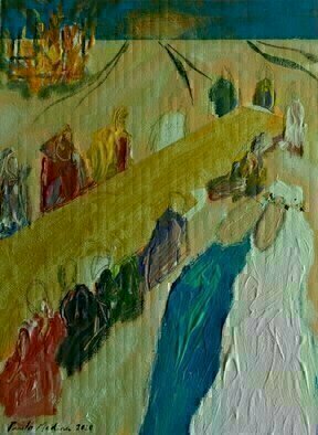 Paulo Medina: 'the wedding banquet', 2020 Acrylic Painting, Religious. The kingdom of heaven is likened to a king who made a marriage for his son. Mt. 22...