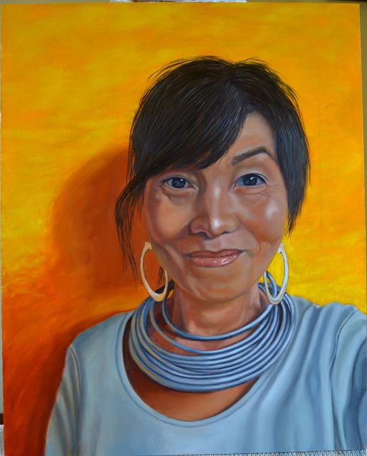 Artist Thu Nguyen. 'Happiness Comes From Within' Artwork Image, Created in 2018, Original Painting Oil. #art #artist
